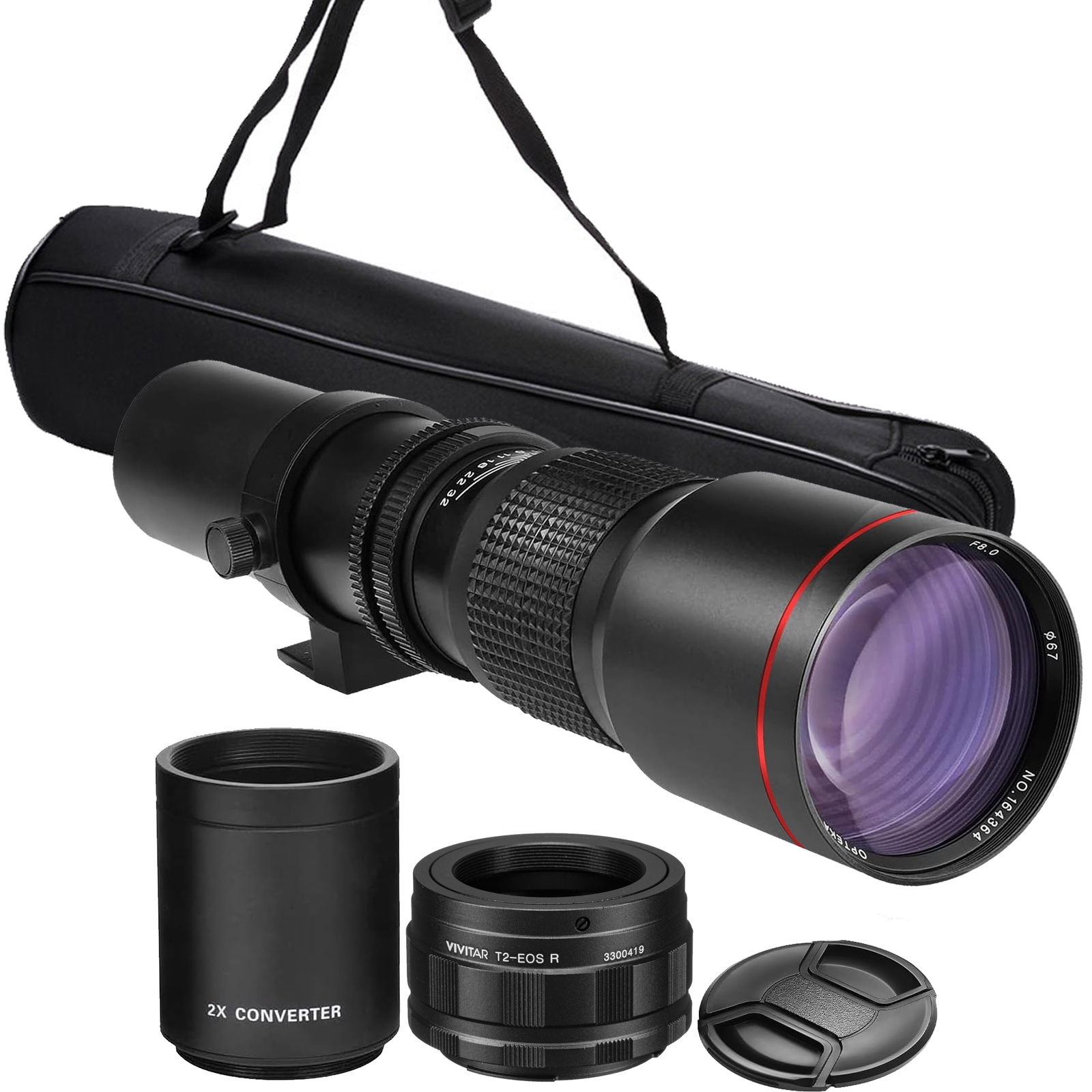 500mm/1000mm f/8 Manual Telephoto Lens for Canon EOS R100 R10 R50 R6 R7 EOS R RP