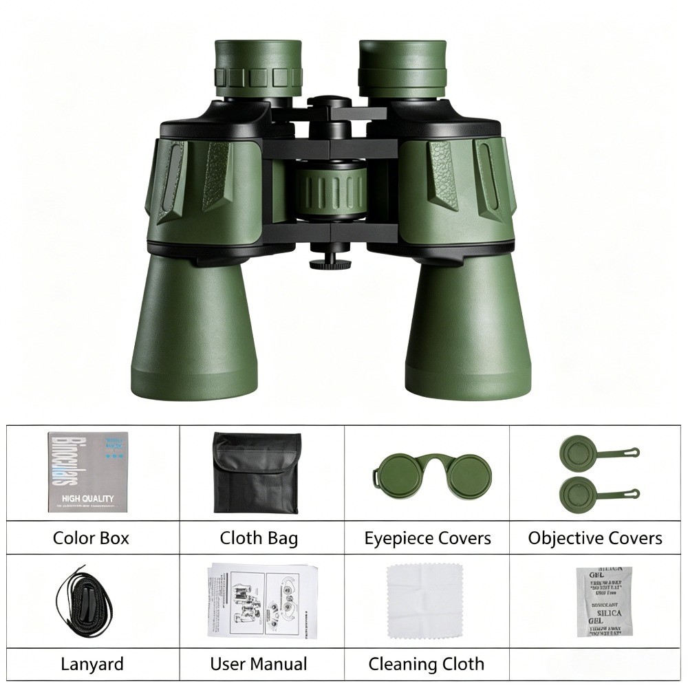 50000M German Military 20X50 Zoom HD BAK4-Prism Powerful Binoculars Long Range