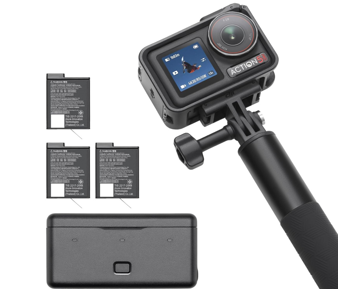 DJI Action 5 Pro Adventure Combo Dual OLED 360 HorizonSteady 20M Waterproof