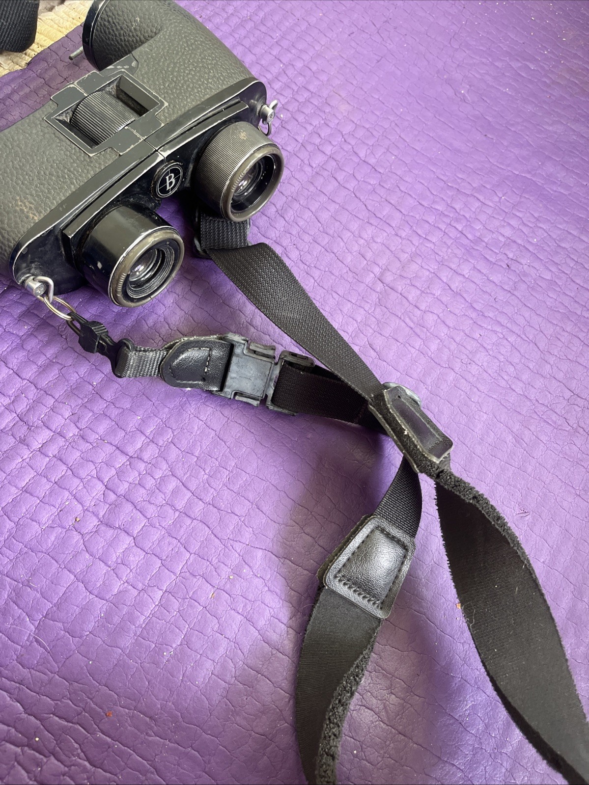 Bushnell 9x36mm Custom Binoculars Coated Metal Japan Strap Retro Gray ~read~