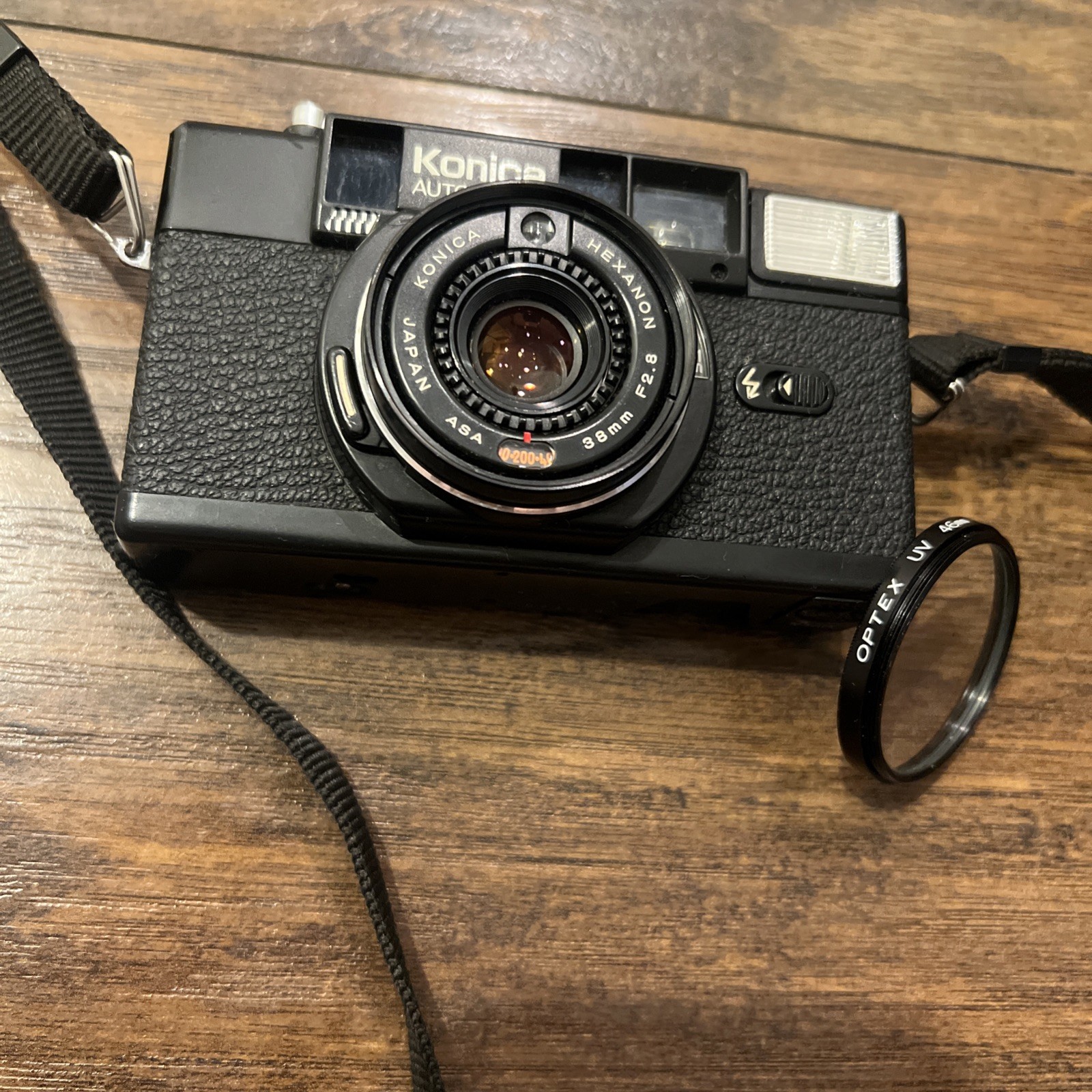 Konica Auto Focus C35 AF2 Hexanon 38mm f2.8 point&shoot W/ strap Tested *READ*