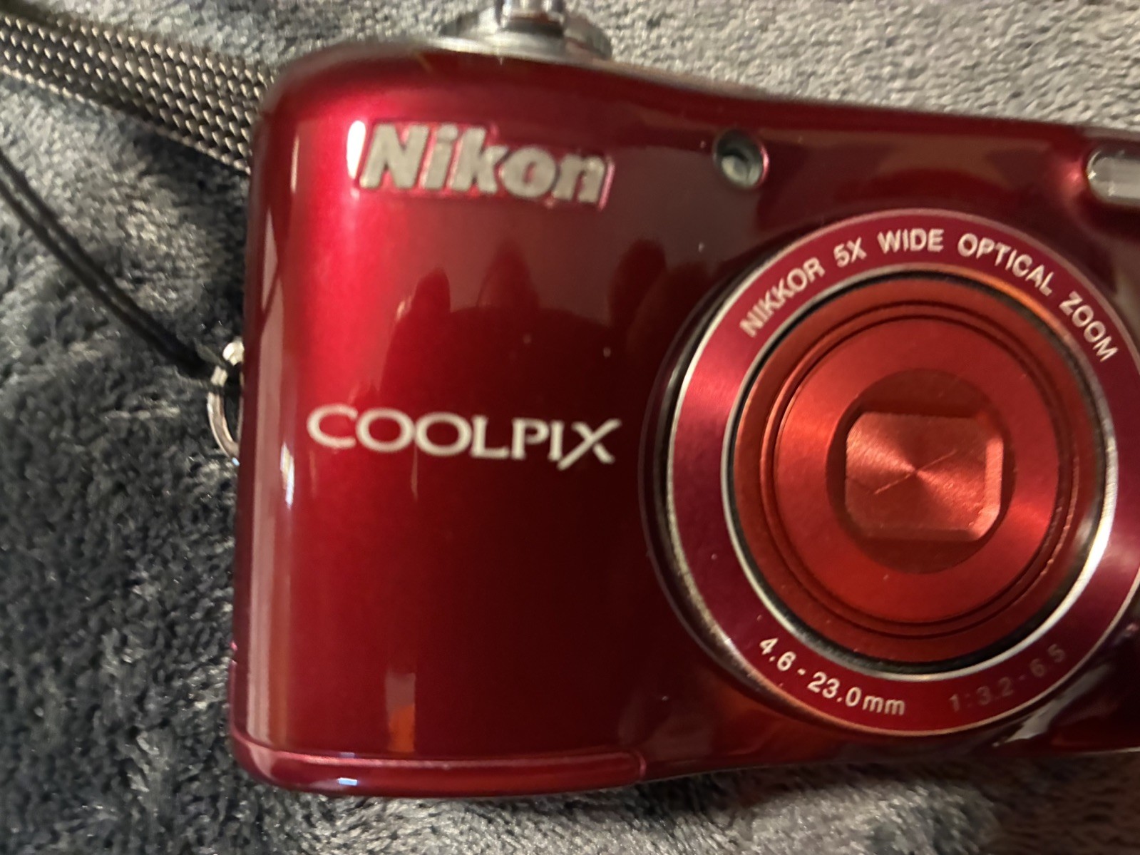 Nikon Coolpix L32 Red 20.1 Megapixel Digital Camera 5x Zoom Pristine Open Box