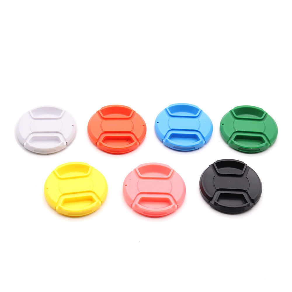 7 IN 1 Colorful 37mm/43-86mm Front Lens Cap Sets + Cleaning Kits for DSLR Camera