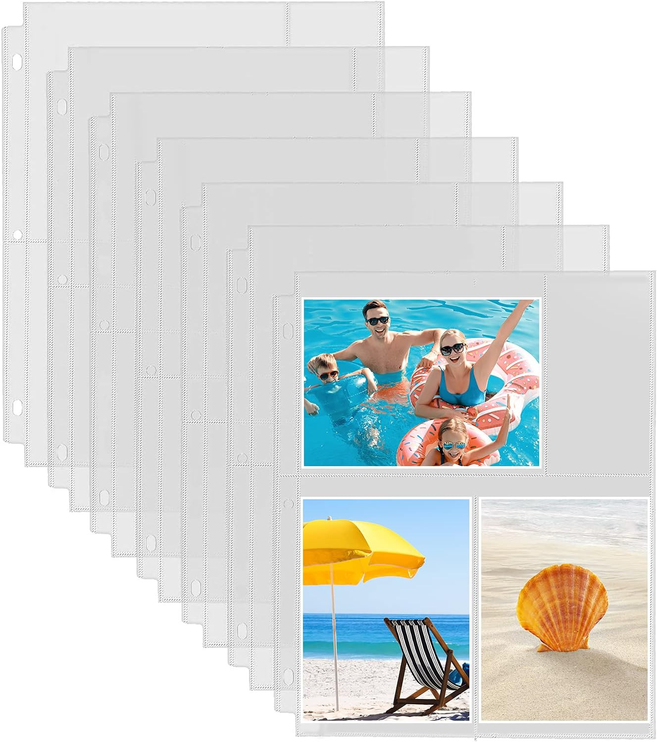 Fabmaker 30 Pack Photo Sleeves for 3 Ring Binder – (4X6, for 180 Photos), Archiv