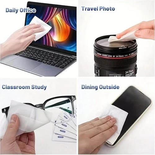 200Pc Lens Cleaning Wipes Individually Wrapped Eyeglass Glasses Screen Cleaner