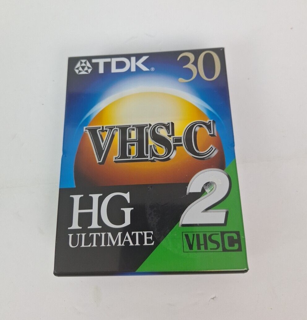 2 Sealed TDK TC-30HGL2 VHS-C Camcorder Videotape HG Ultimate Cassette Tapes