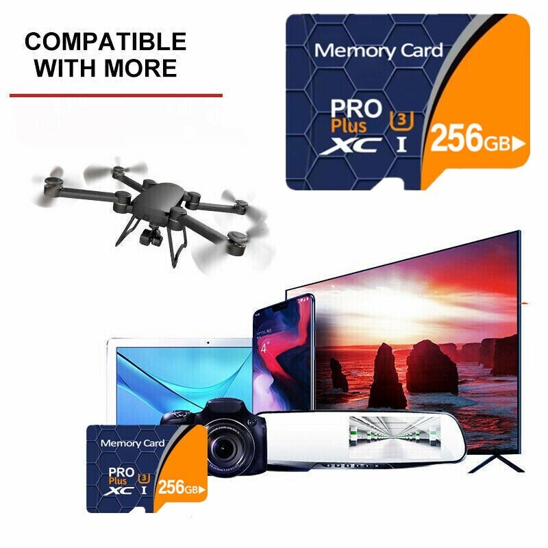 128GB 256GB 1TB Micro SD Card Memory Card TF Card with Free Adapter High Speed