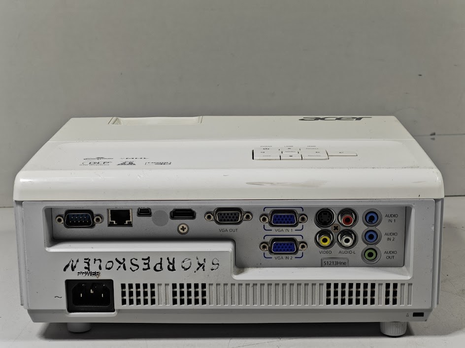 Acer S1213Hne DLP Projector – For Parts, No Cables