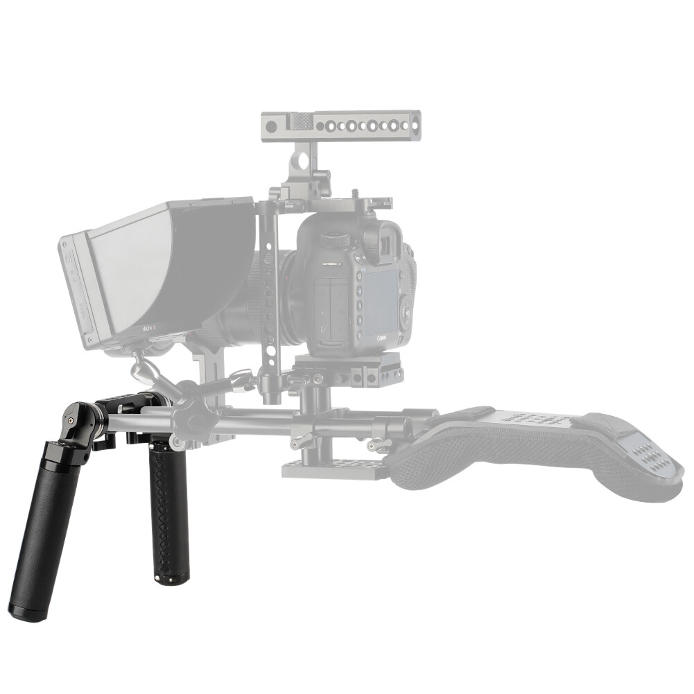 NICEYRIG Standard ARRI Rosette Leather Handle Grips for Shoulder Rig