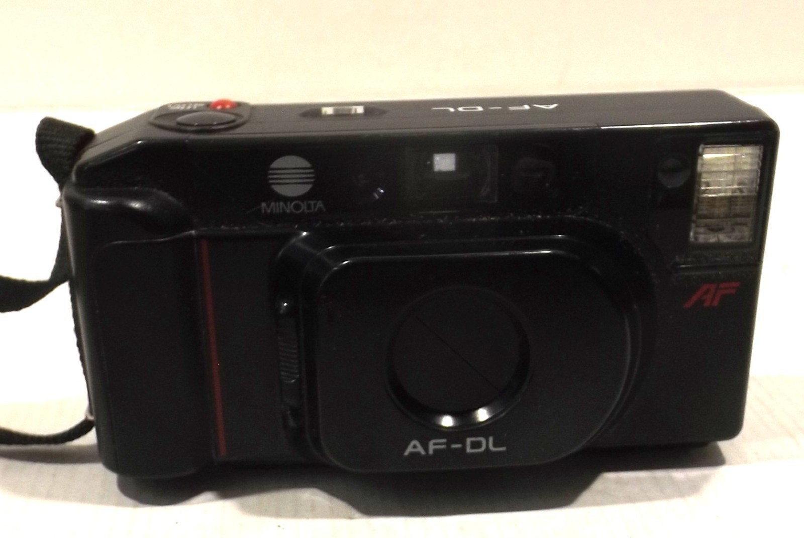 Minolta AF-DL Black Vintage Compact Camera No.1224790 With Shoulder Strap