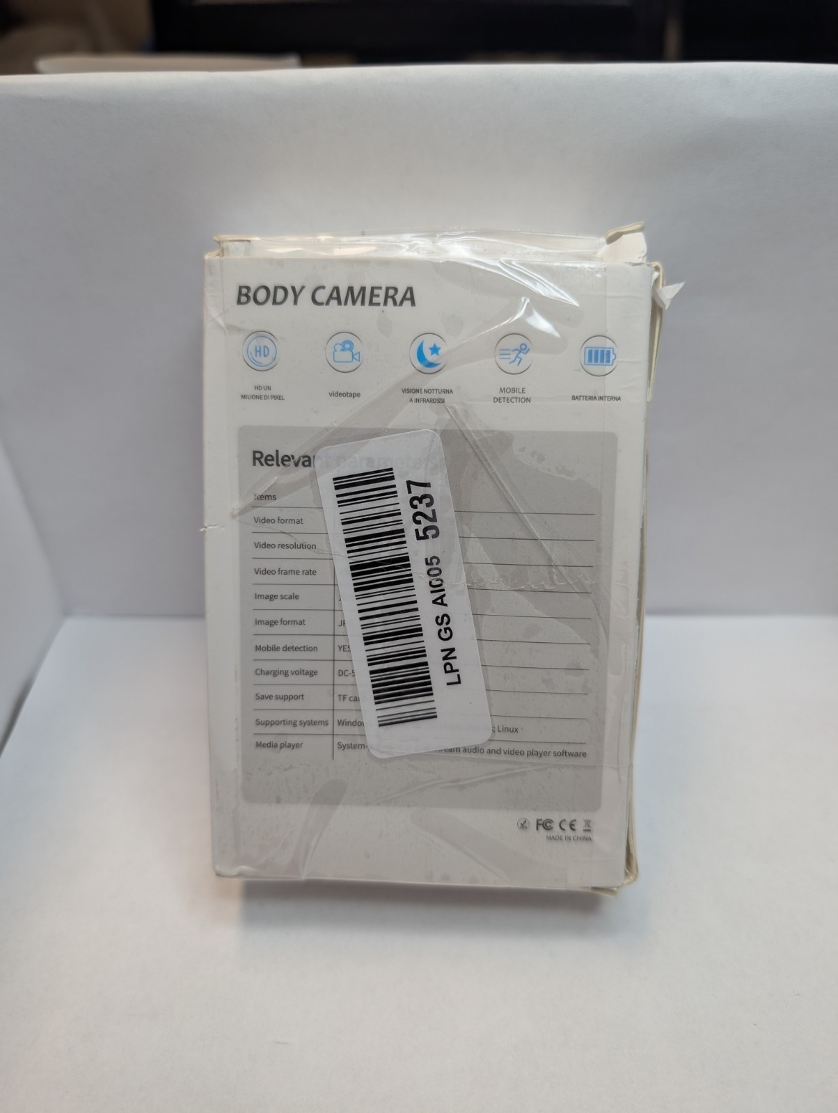 White Body Camera High Definition Video with Audio Recording