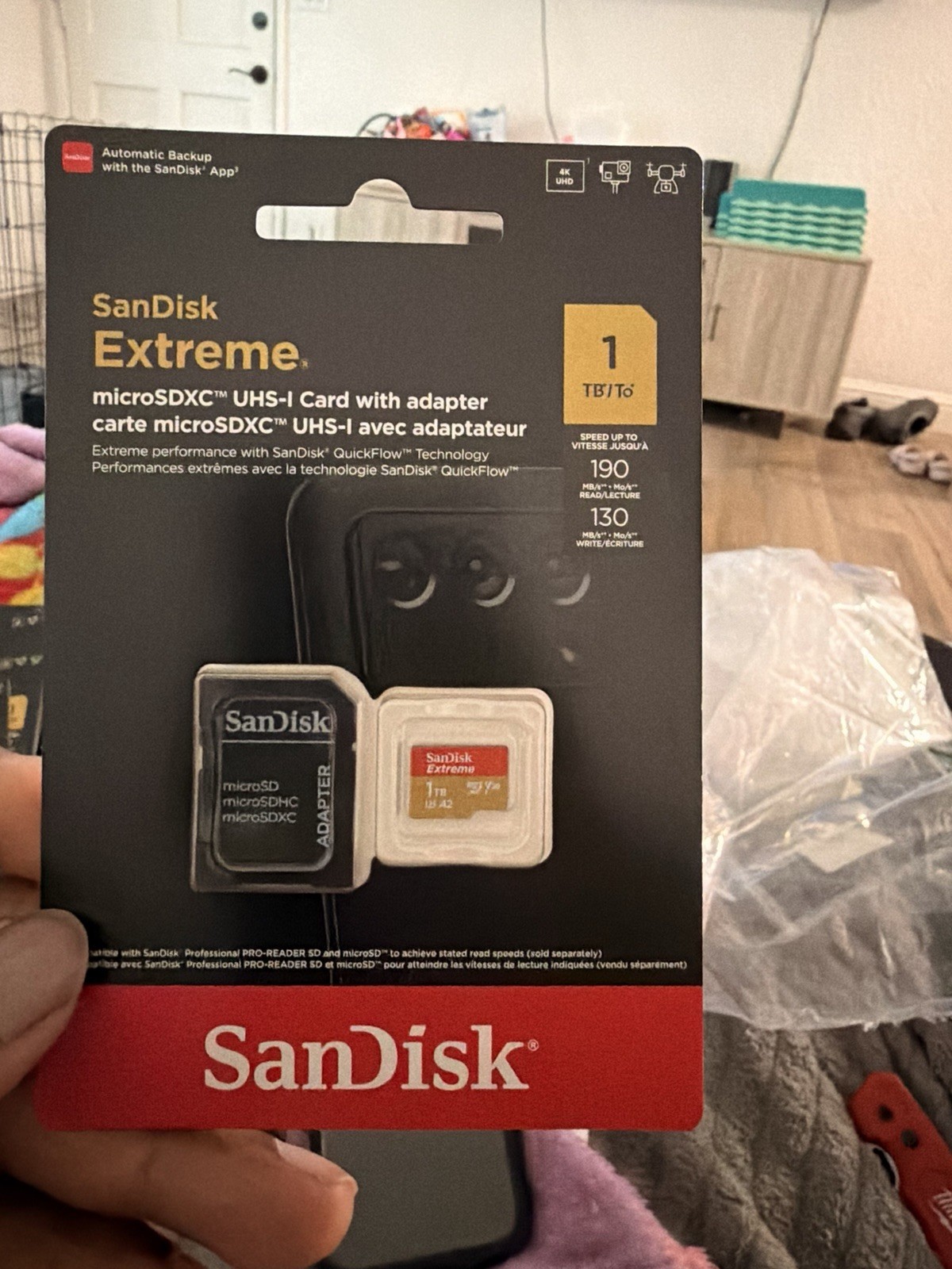 SanDisk Extreme 1TB microSDXC UHS-I U3 High Speed Memory Card w/ Adapter
