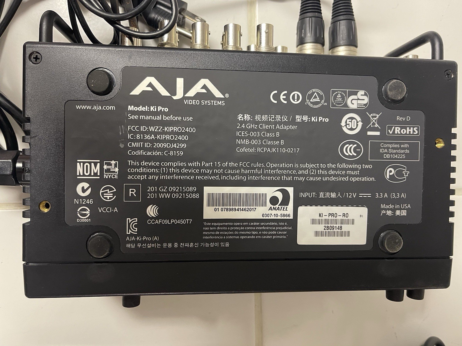 AJA Ki Pro-RO Portable Recorder With Original Box & Black Box A B Switcher