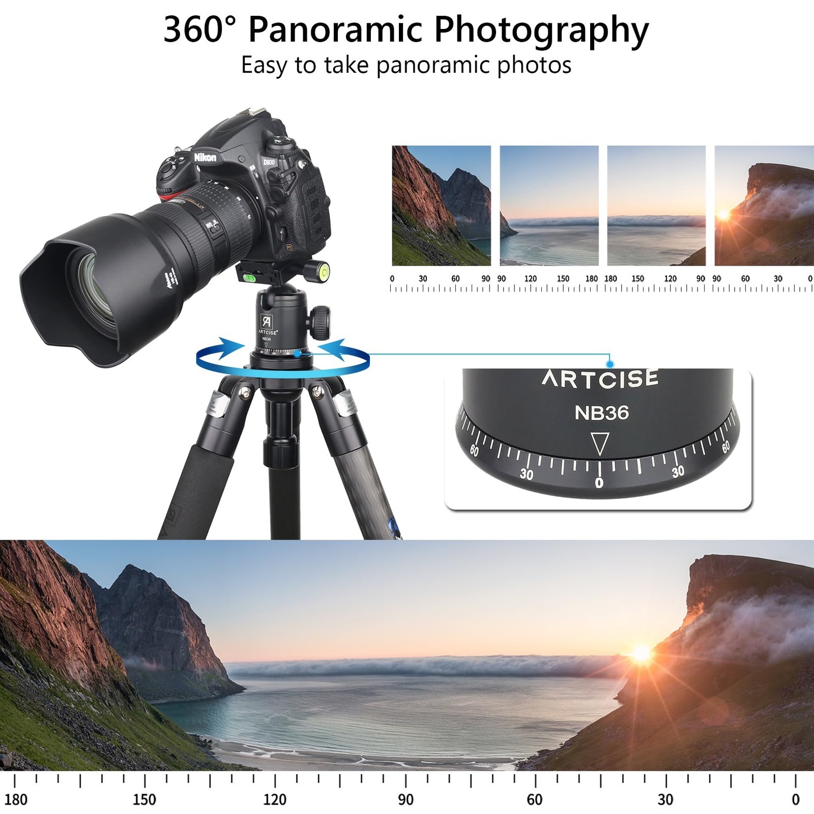 ARTCISE Tripod Ball Head Camera Tripod Ball Head Mount 36mm Diameter Ball ART…