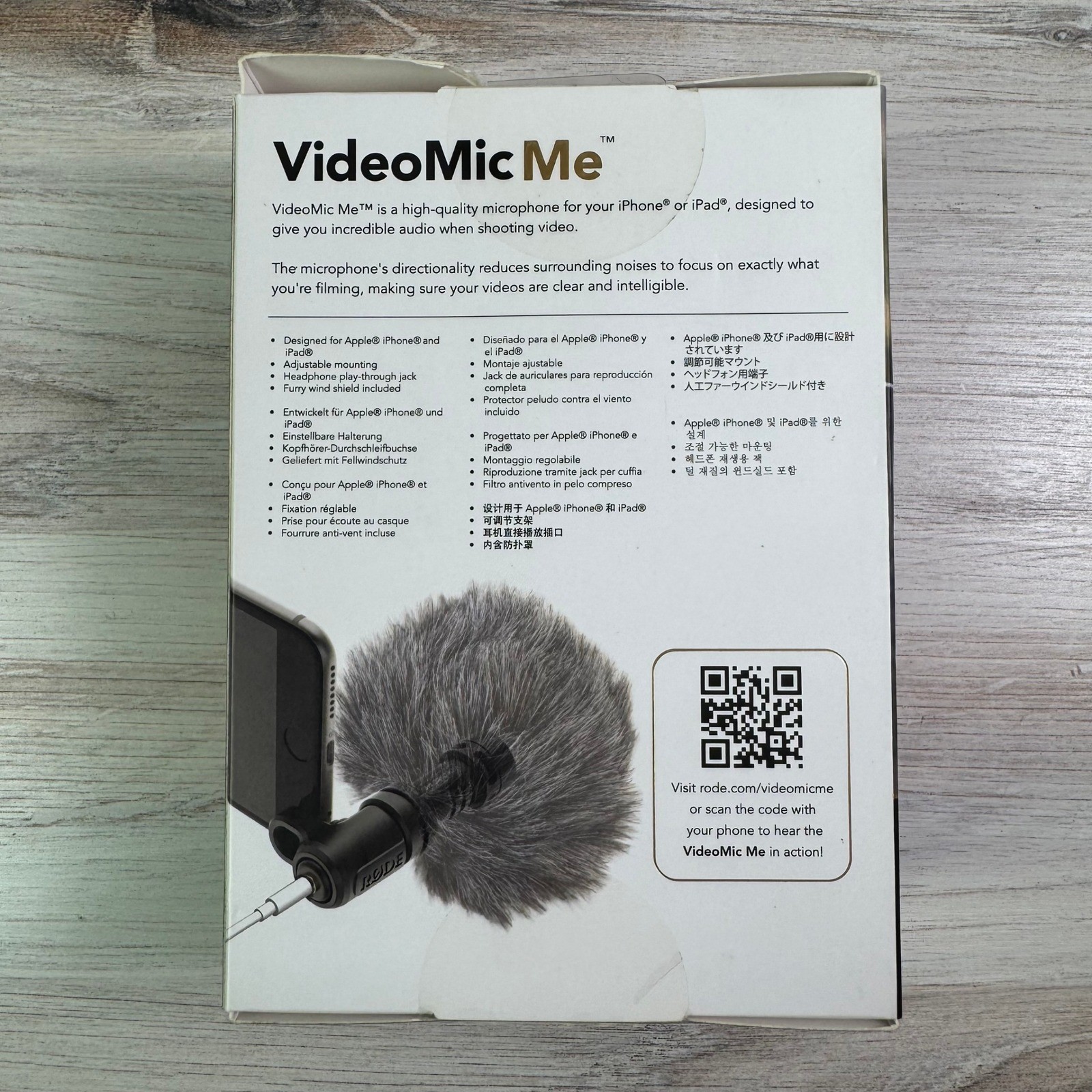 Rode VideoMic Me Directional Microphone for Apple iPhone iPad Vlogging Mic