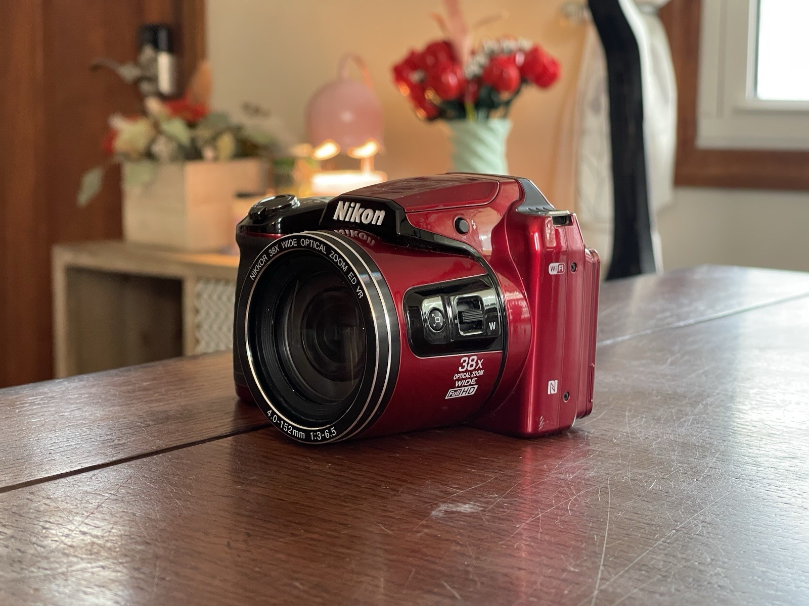 Nikon Coolpix L840 Red Digital Camera 16MP 38x Zoom Full-HD WiFi Tested with SDC