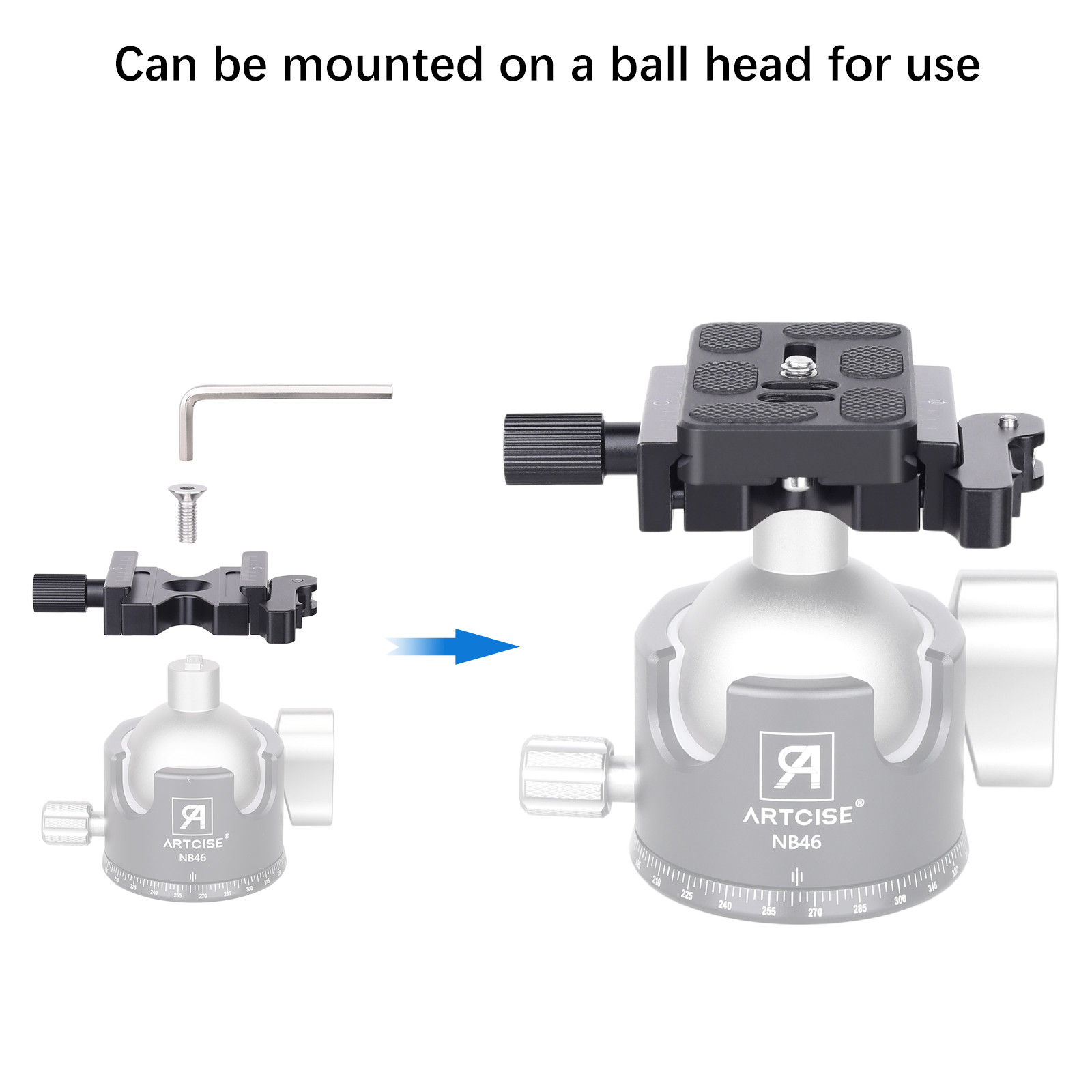 50mm Quick Release Clamp Plate for Arca Swiss Standard Tripod Monopod Ball Head
