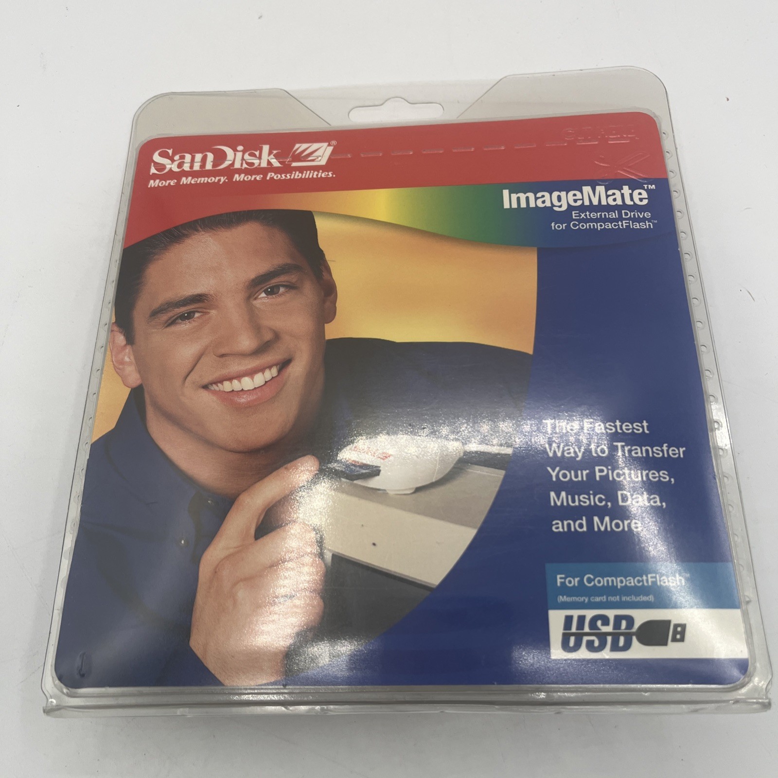 Genuine Vintage Sandisk Imagemate (SDDR-31) USB Compact Flash Card Reader NEW