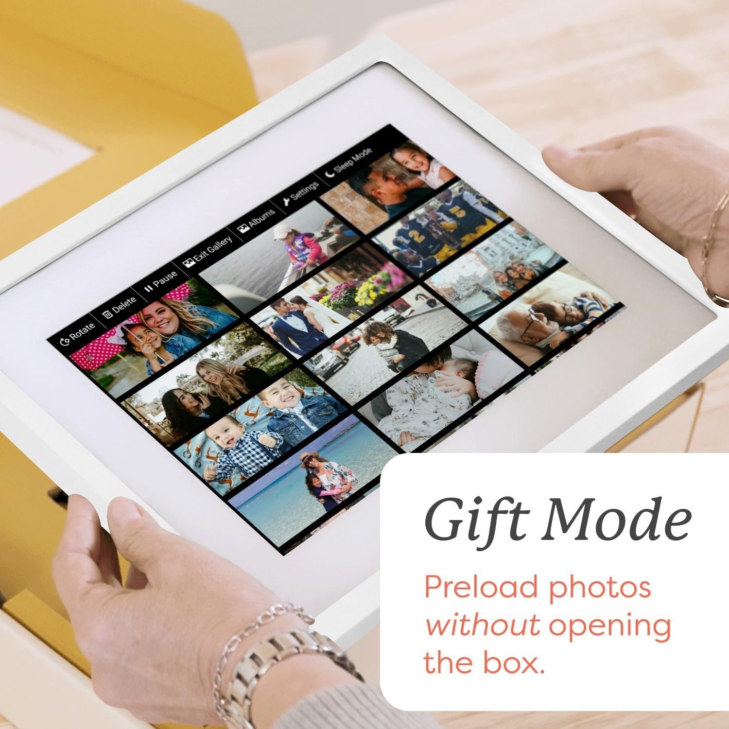 Skylight Frame 10-inch Wi-Fi Digital Photo Frame, WHITE, NEW