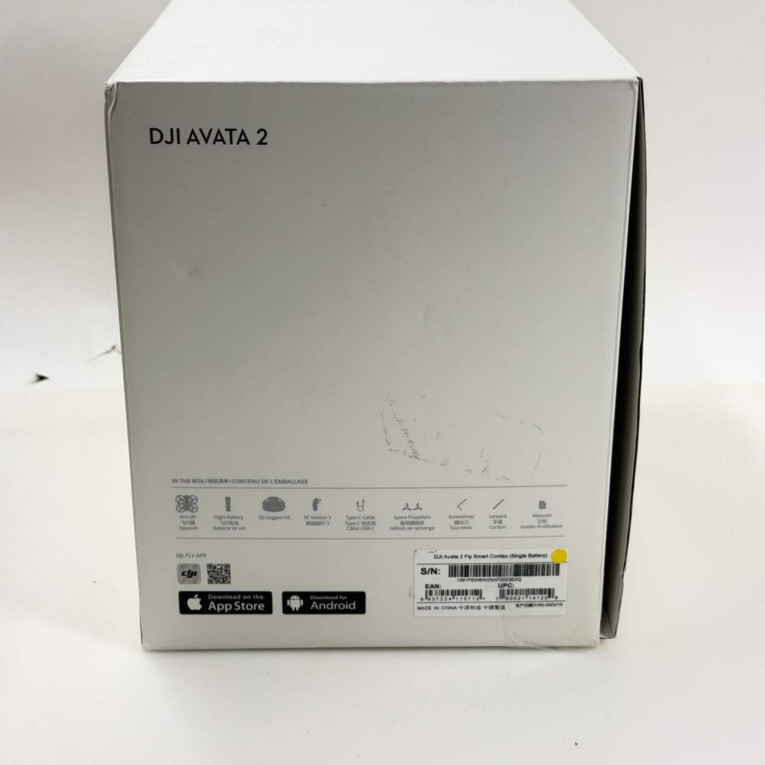 DJI Avata 2 Fly Smart Combo (1 Battery, Goggles N3) CP.FP.00000266.01