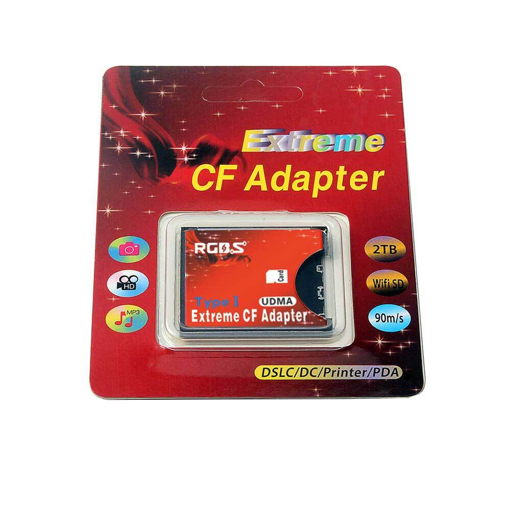 High Speed SDXC SDHC SD to CF Compact Flash Memory Card Reader Adapter Type I