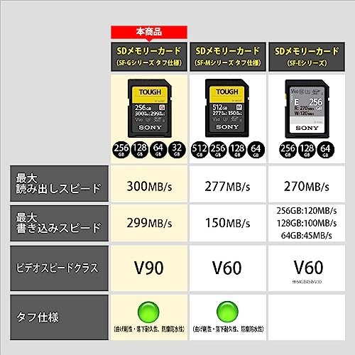 Sony SDXC Memory Card 64 GB Class 10 UHS-II Compatible SF-G64T