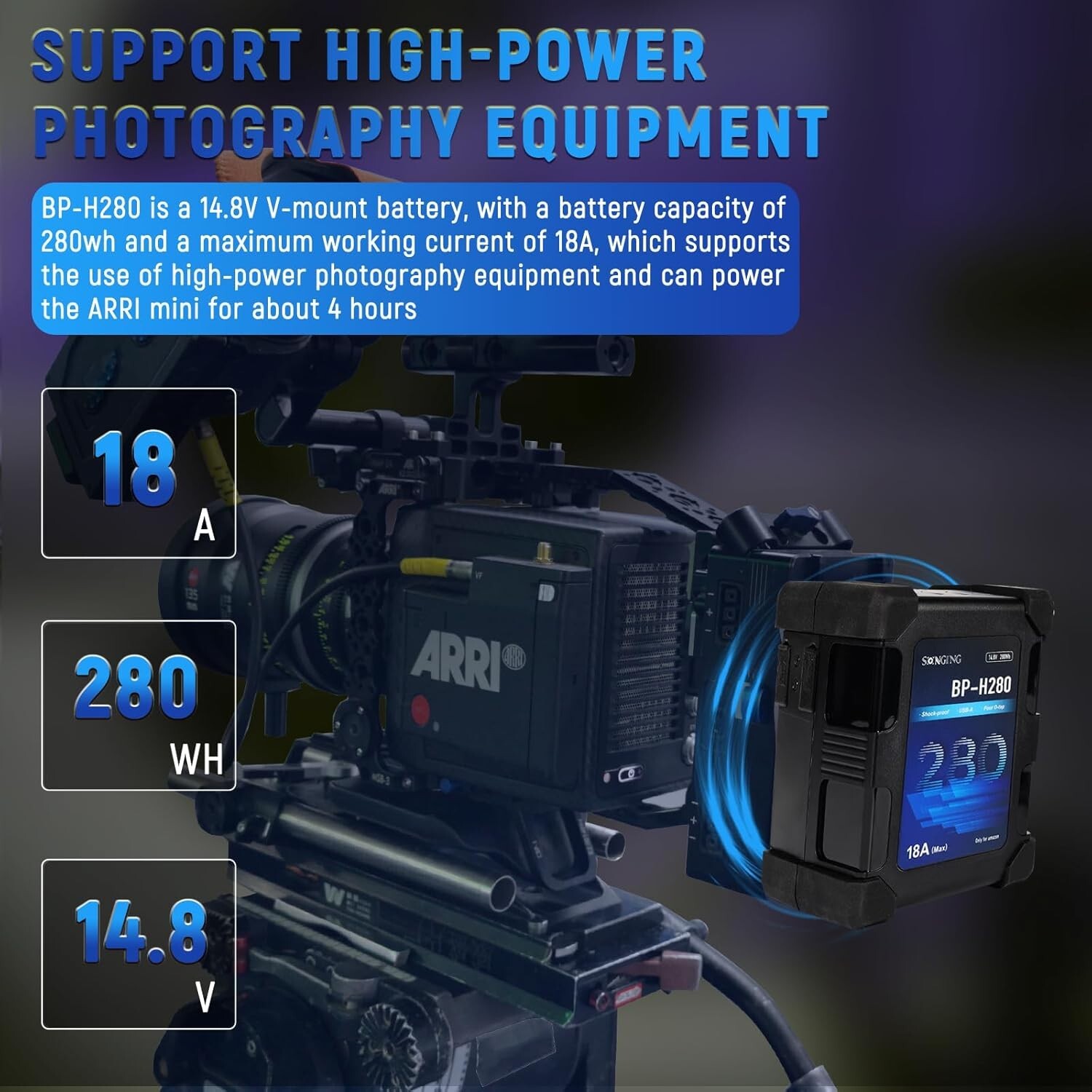 SONGING FXLION Anti-Shock 280WH V-Mount Battery