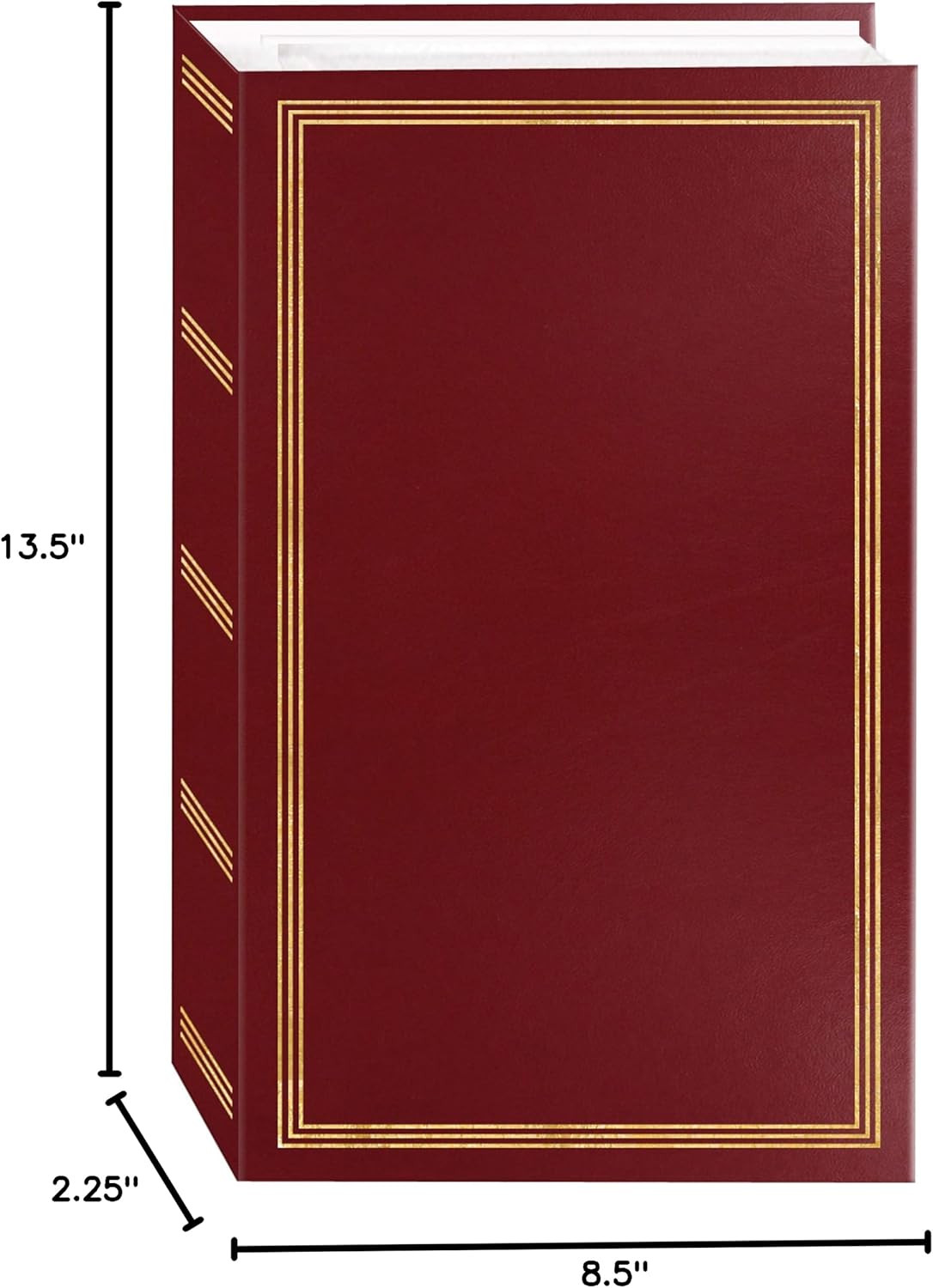 3-Ring Pocket BURGUNDY Album for 504 Photos – 4″X6″