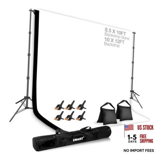 8.5 x 10ft Background 8.5 x 10ft System 10x12ft Backdrop*2(black/white)