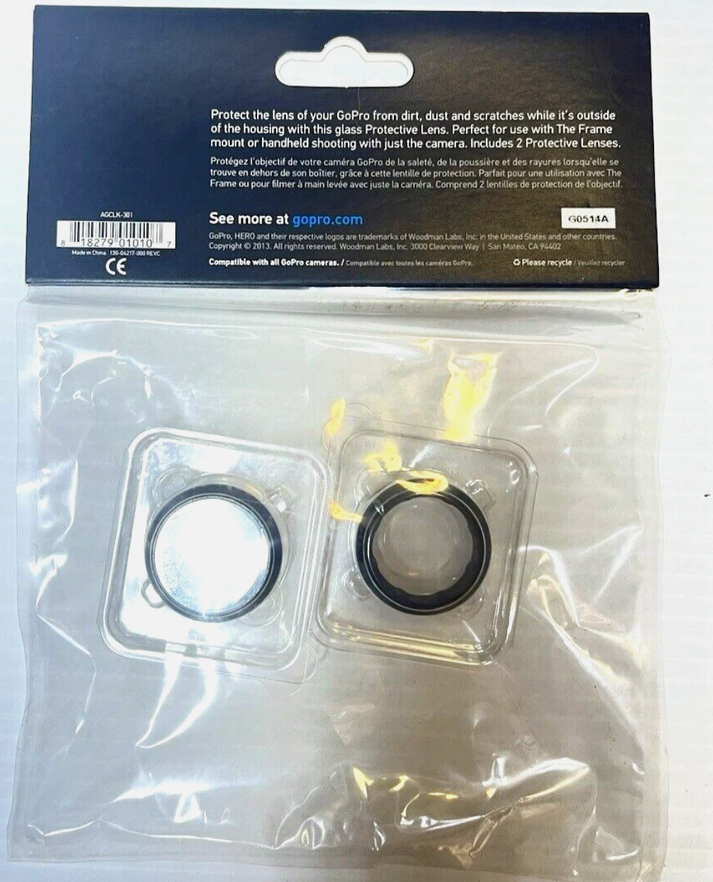 Original GoPro Protective Lens- Fits GoPro HERO4 Black, HERO4 Silver, HERO3 +