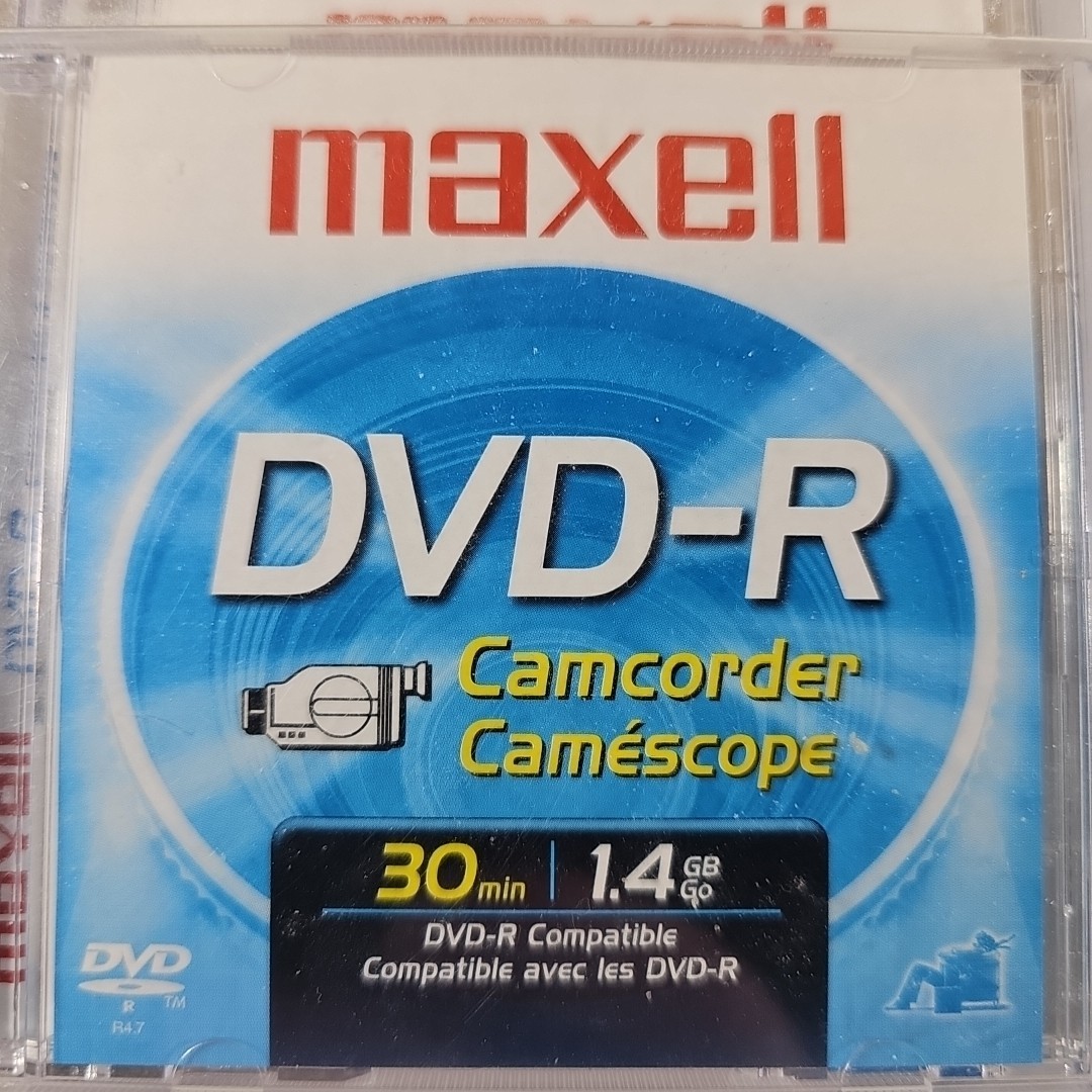 Maxell DVD-R Camcorder Discs 30min 1.4GB w/ Adapter Open Box Qty 10