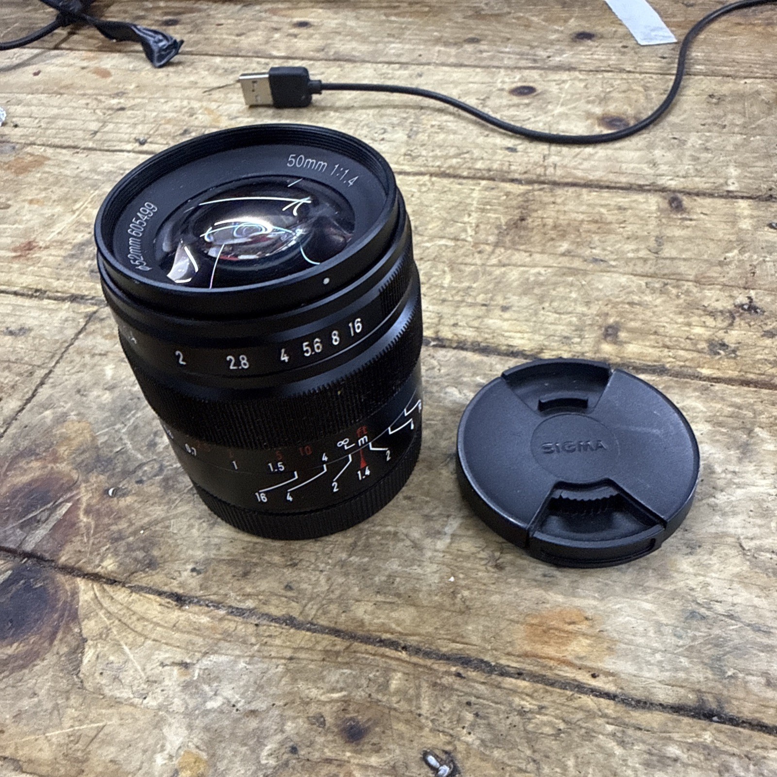 Sigma E Mount 50mm Lens Brightin Star 1:1.4 52mm 605499 Mint