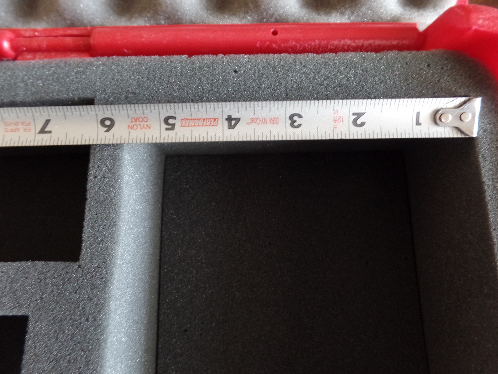 18″x12″x5″ Red Hard Shell Case with Foam Compartments