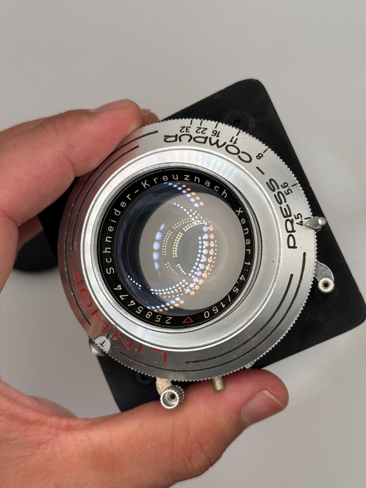 Linhof Schneider 150mm f4.5 Xenar Large Format Lens