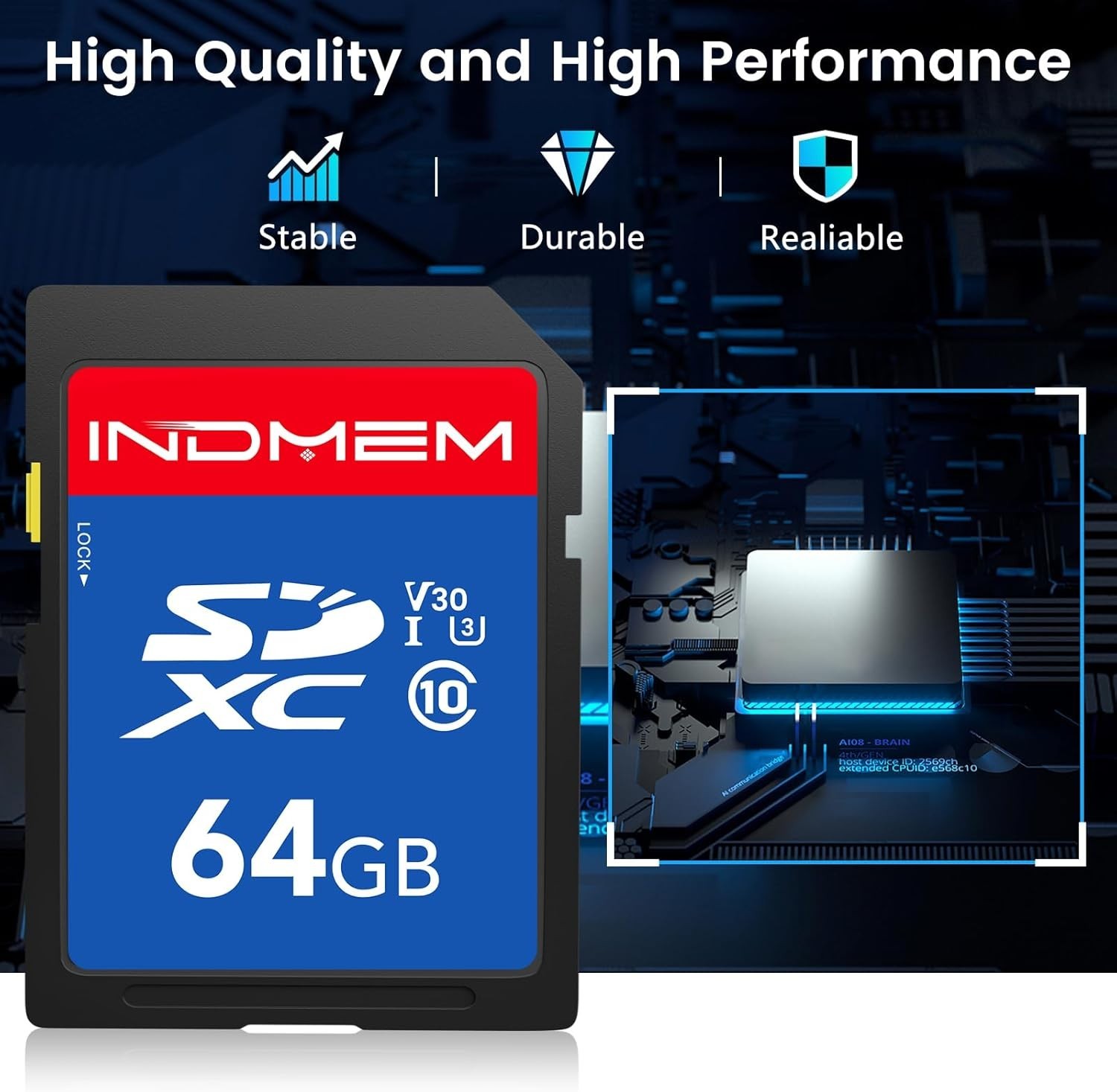 64GB 5 Pack SD Card, C10, U3, V30, High Speed up to 90M/S SDXC UHS-I Memory C…