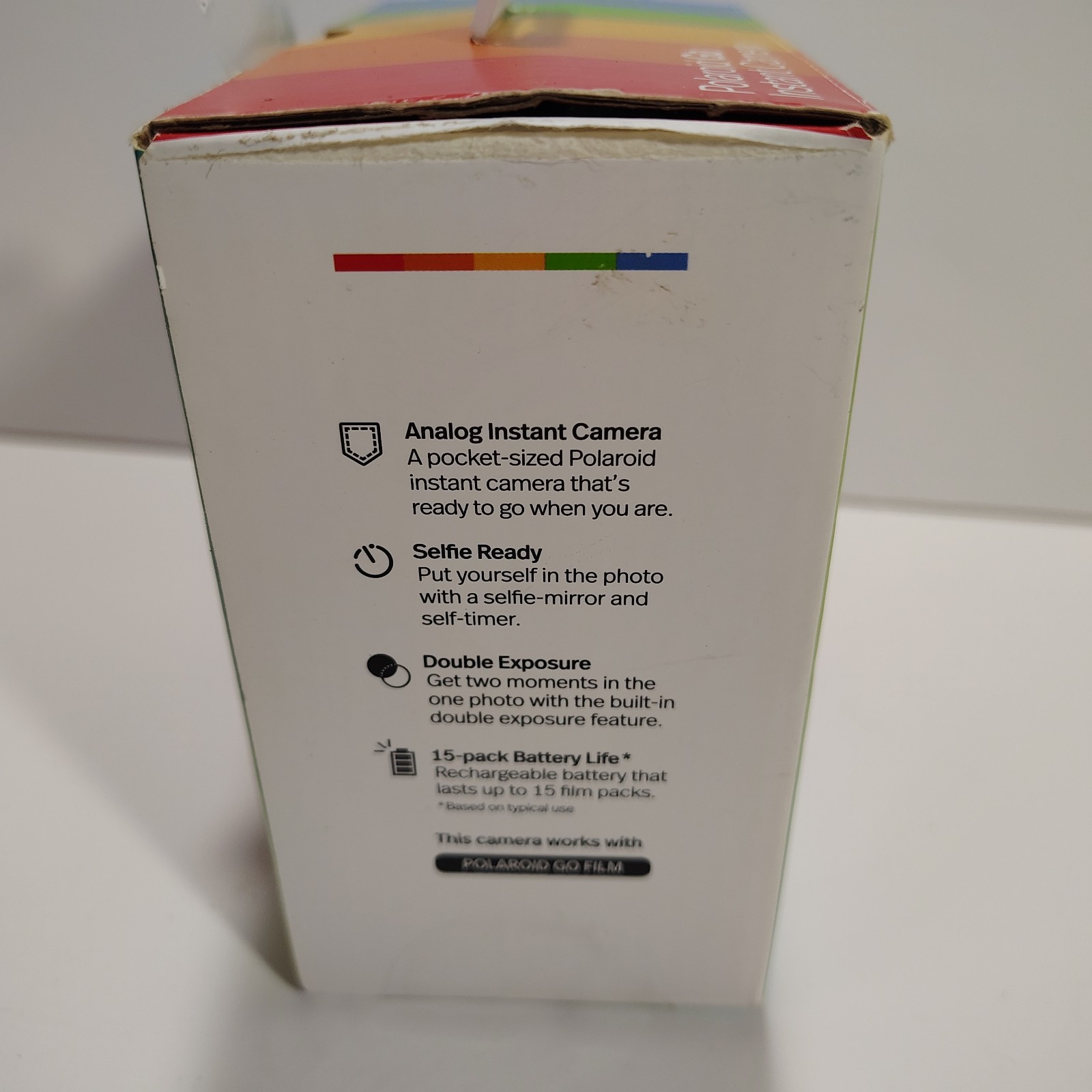 Polaroid Go Instant Camera White Bundle Box USB Cable New Film Tested Works