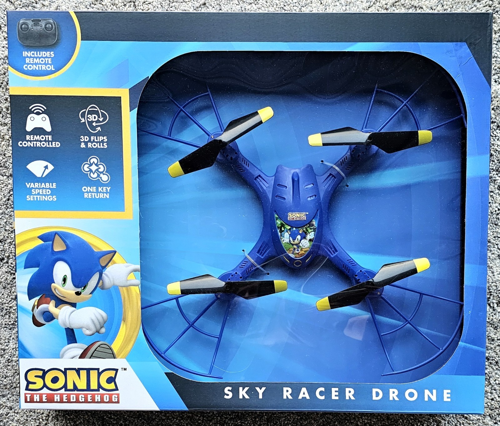 Sonic The Hedgehog Sky Racer Drone Blue – New