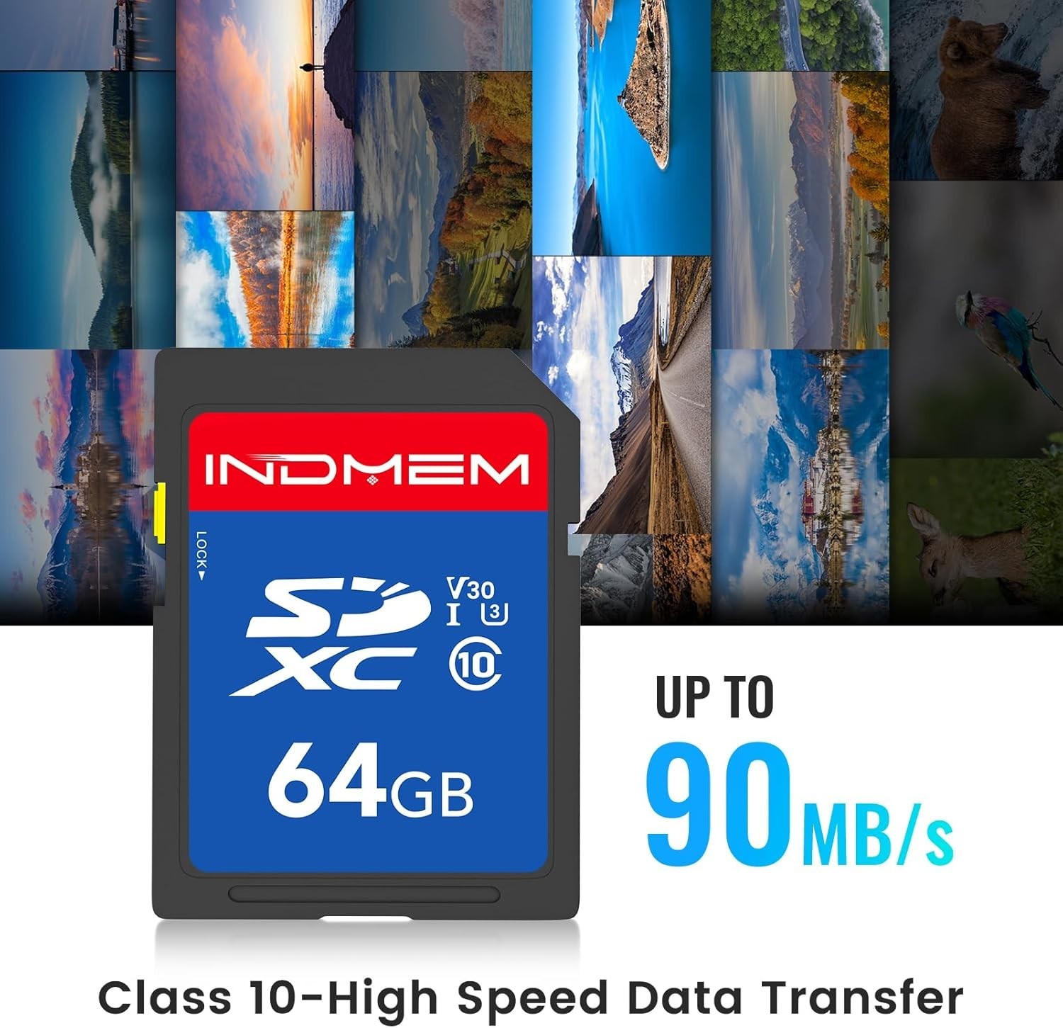 64GB 5 Pack SD Card, C10, U3, V30, High Speed up to 90M/S SDXC UHS-I Memory C…