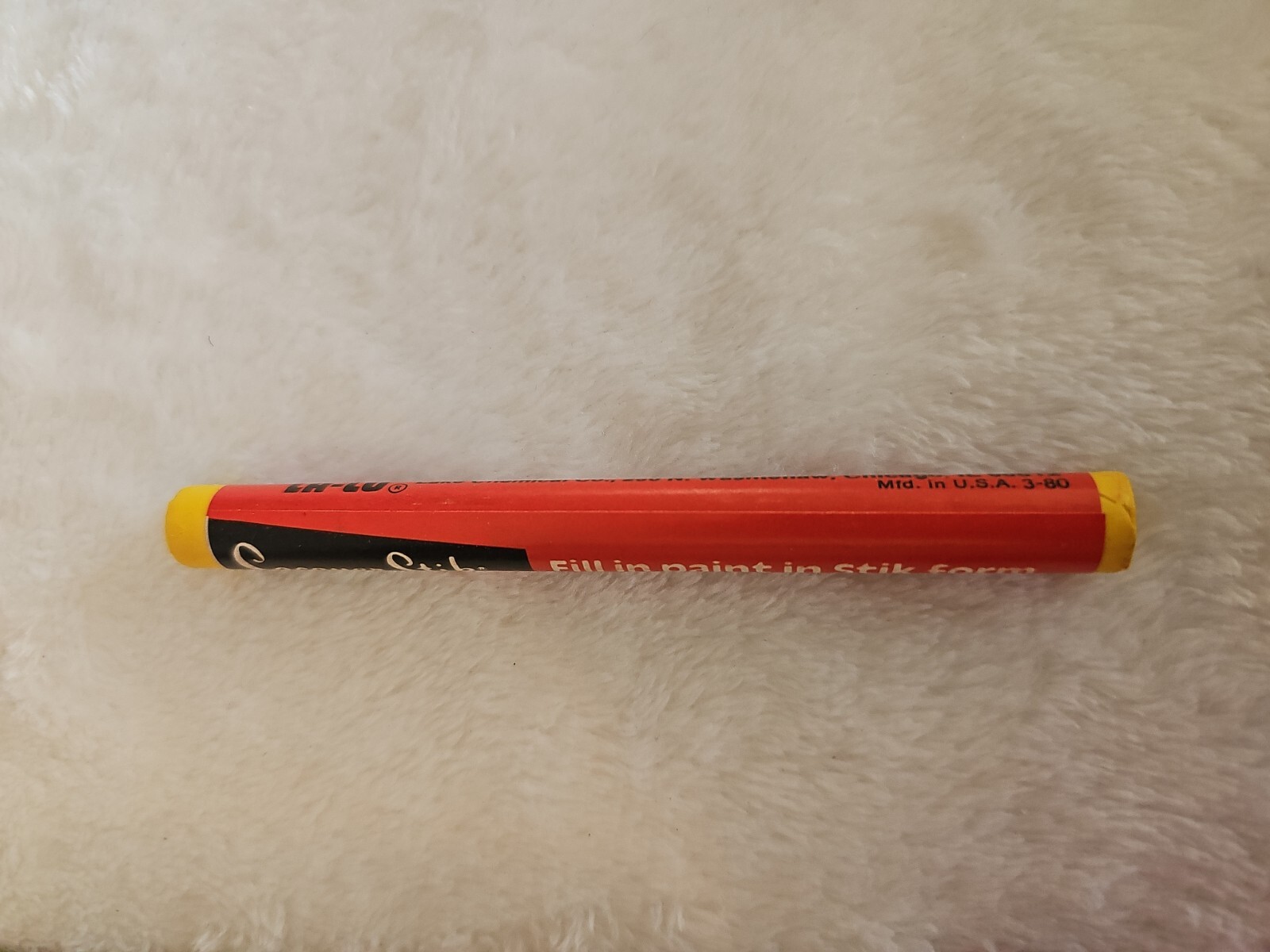 1ea – NOS Lacquer-Stik Paintstick, Black. “The Wipe-On Paintstick”