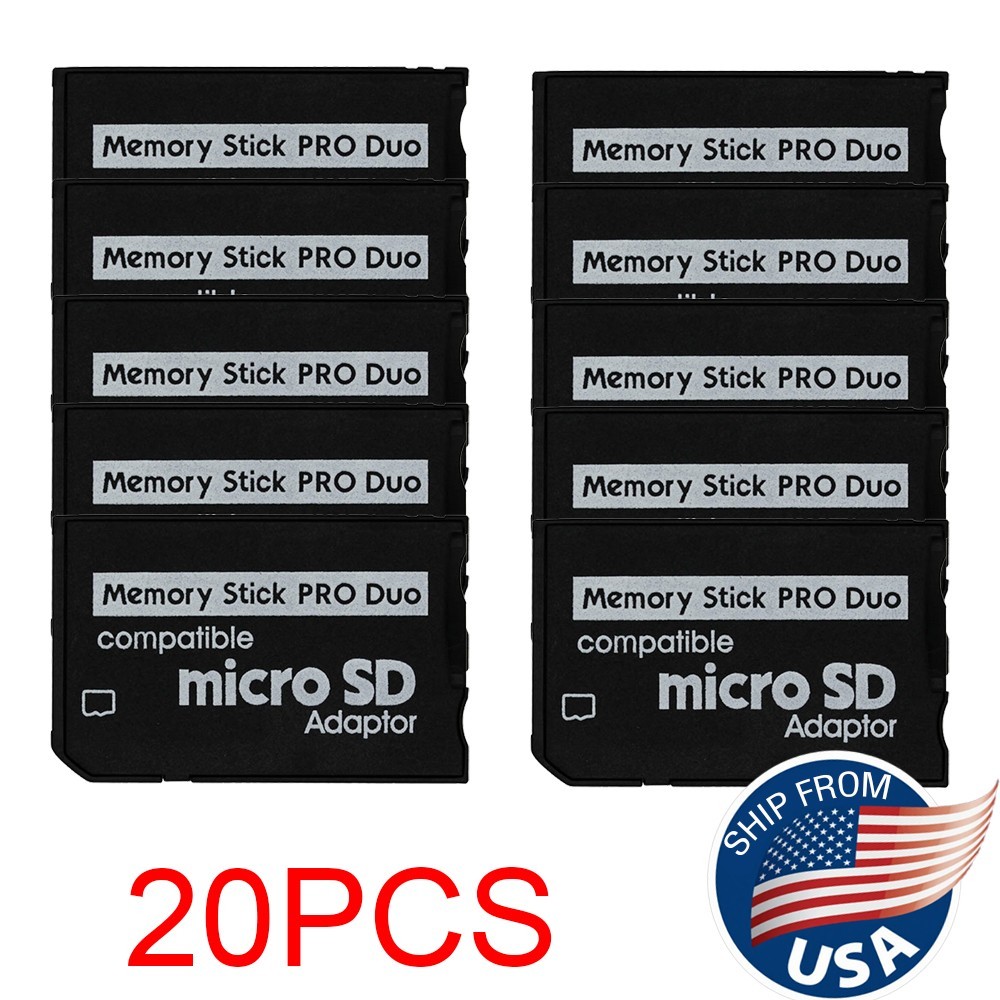 20X For Sony PSP Series Micro SD SDHC TF to Memory Stick MS Pro Duo PSP Adapter