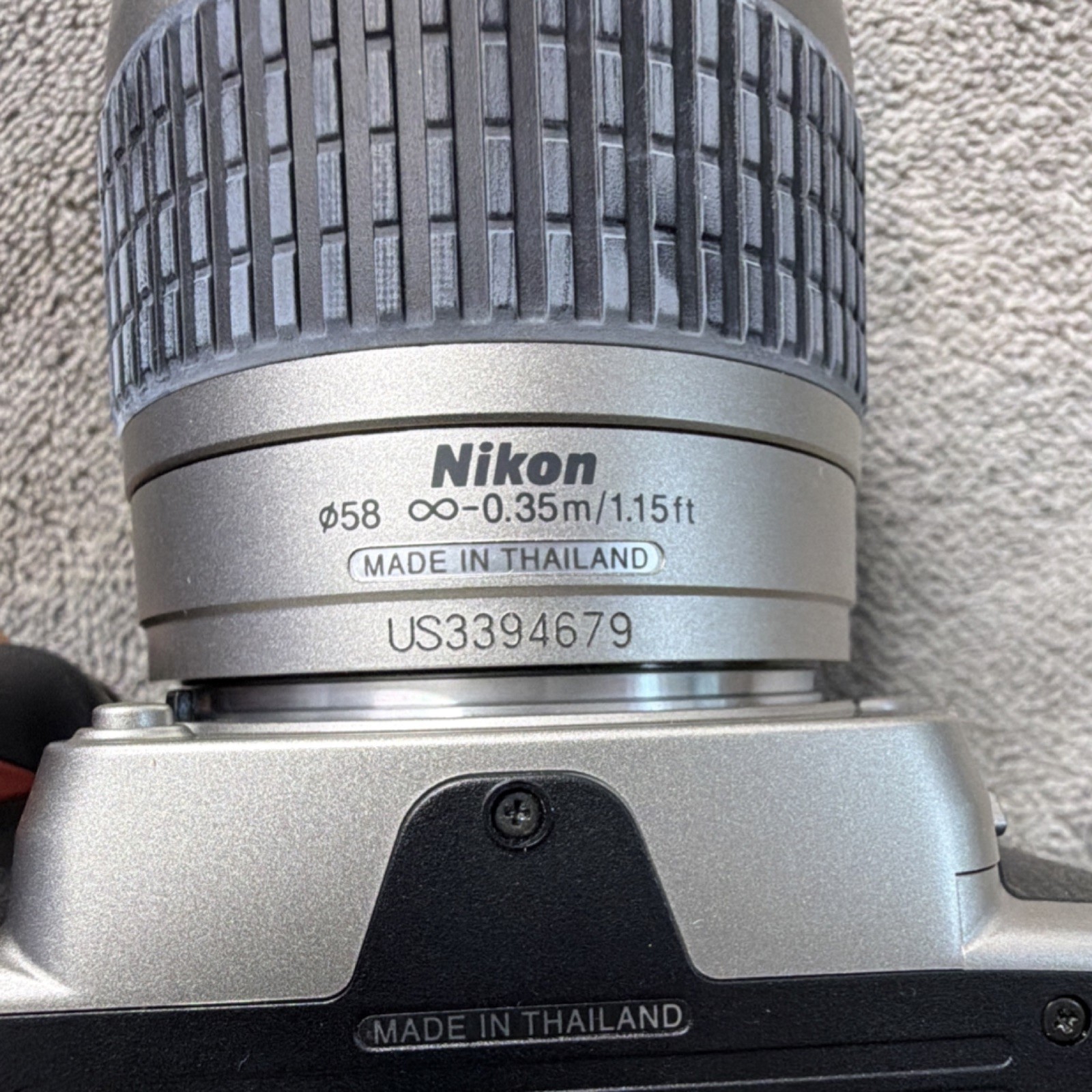 Nikon N75 35mm SLR Film Camera Auto/Manual Focus Auto Exposure Silver/Black