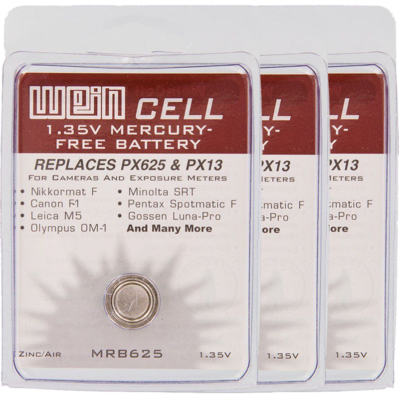 3 Pcs Wein Cell PX625 Mercury Free 1.35V Battery