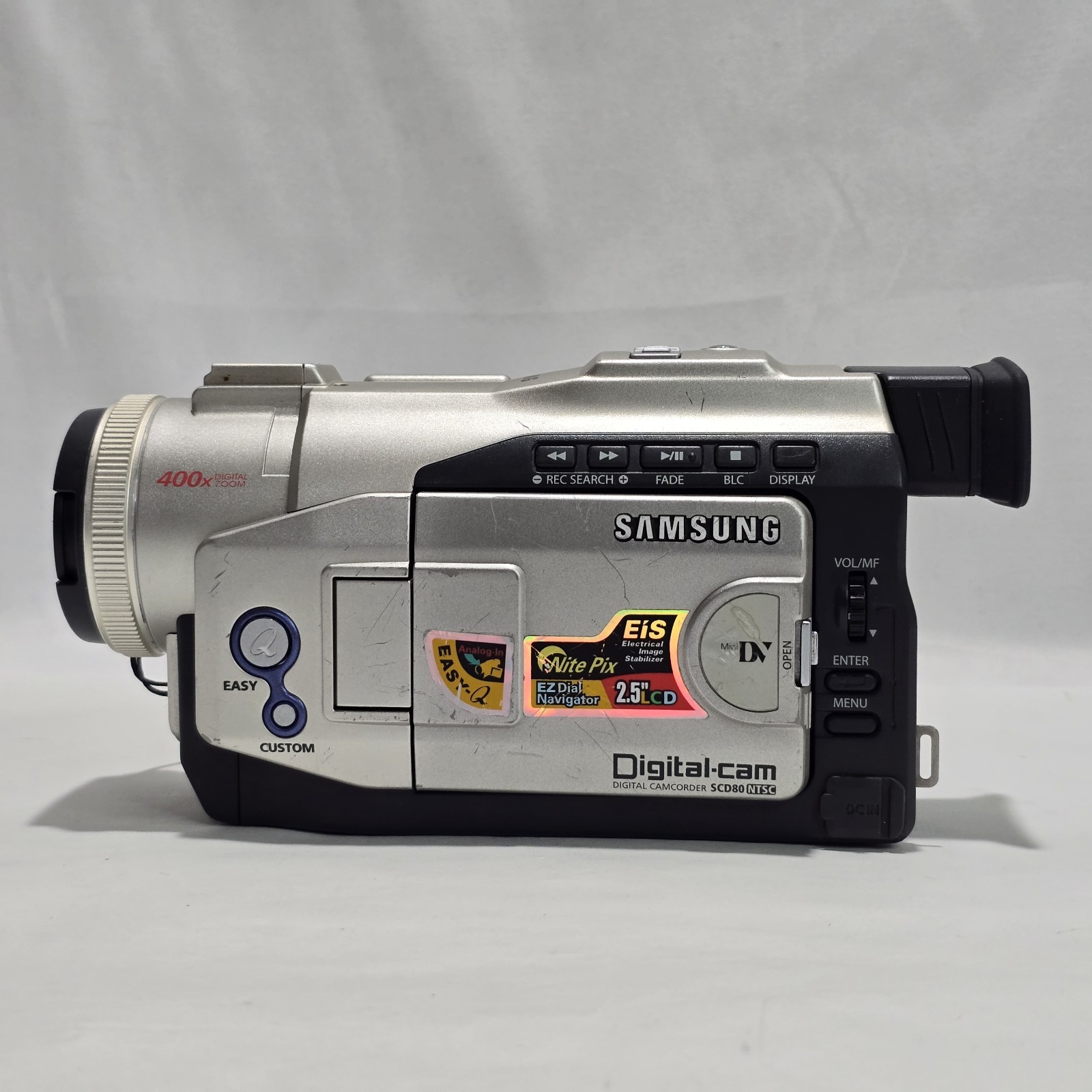 Samsung SCD80 Mini DV Digital Camcorder 400x Zoom + AA-E7 AC Power Adapter READ