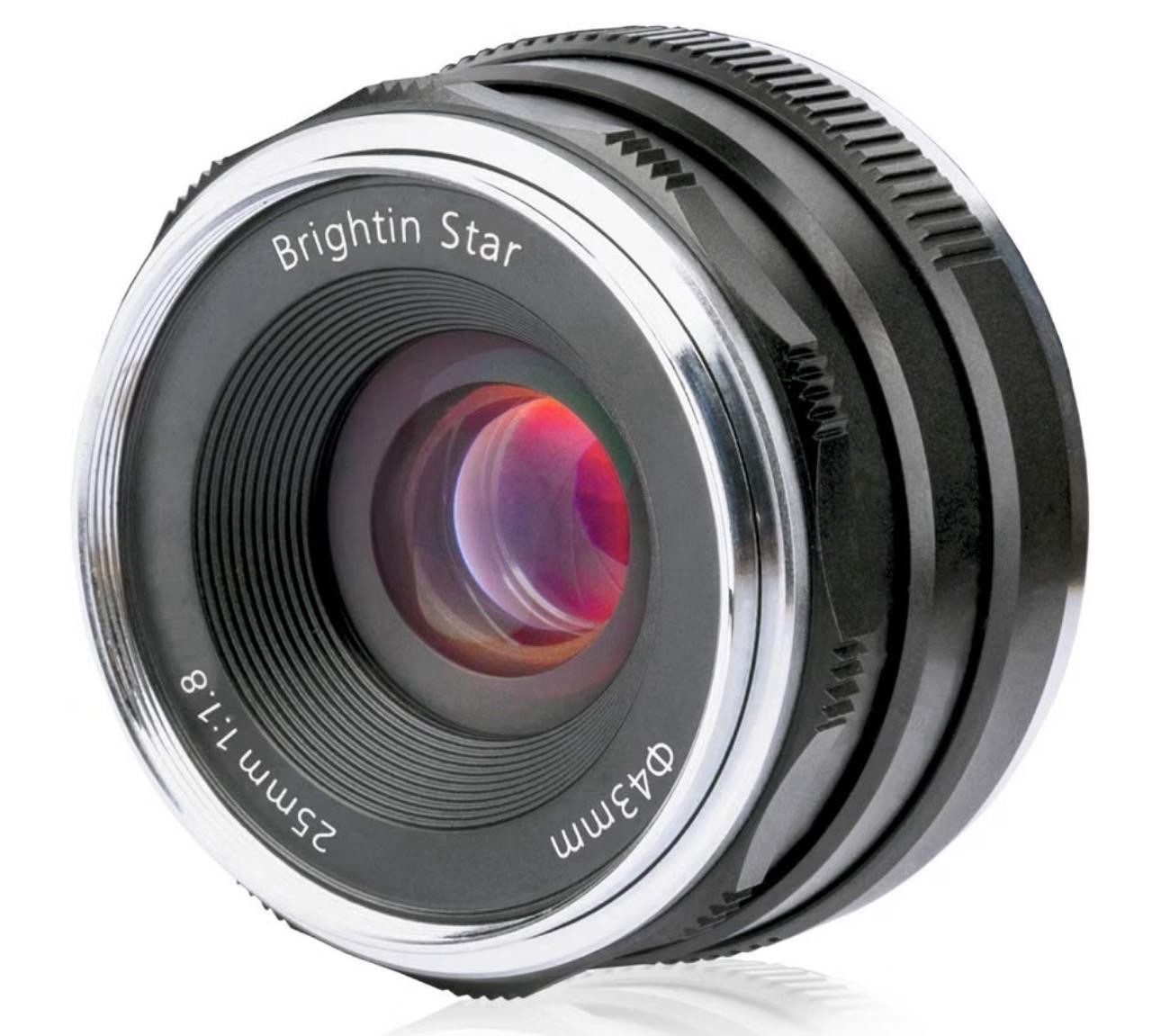 Brightin Star 25mm F1.8 Lens for Fujifilm XF Mount Mirroless Camera