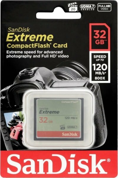 SanDisk Extreme CompactFlash 32GB/64GB/128GB ( SDCFXSB) 120MB/s Memory Card-UK