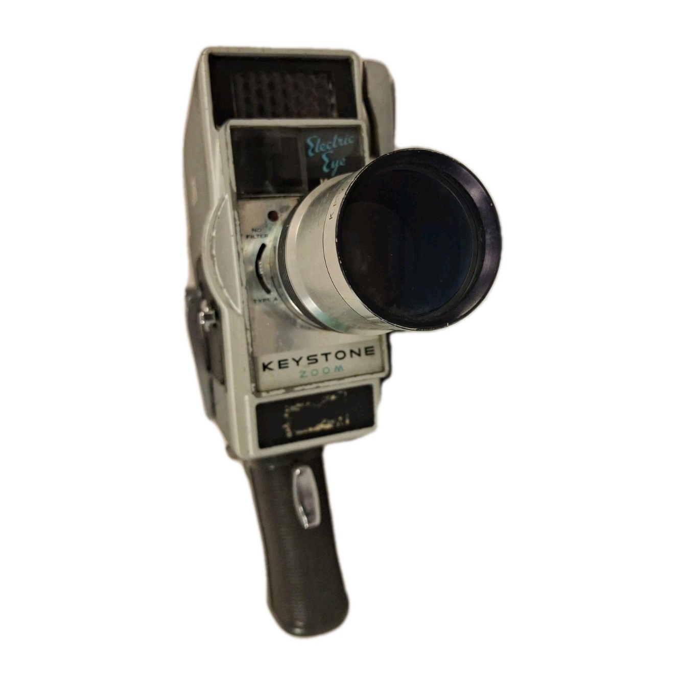 1970’s – Keystone K-712 Zoom Electric Eye 8MM Movie Camera – With Grip Works!