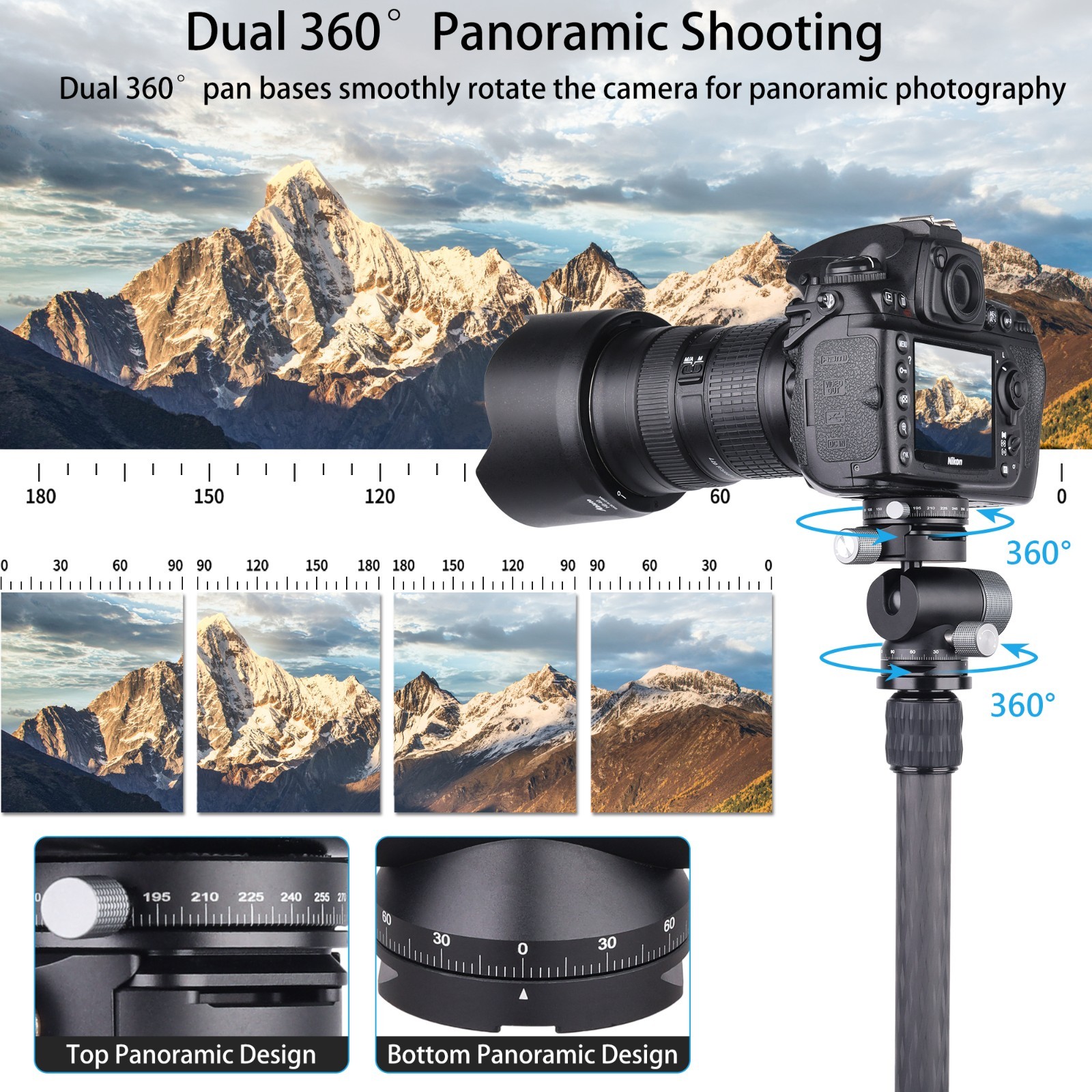 ARTCISE LB44 Panorama All metal Low Profile Tripod Head Ball head fr Camera DLSR