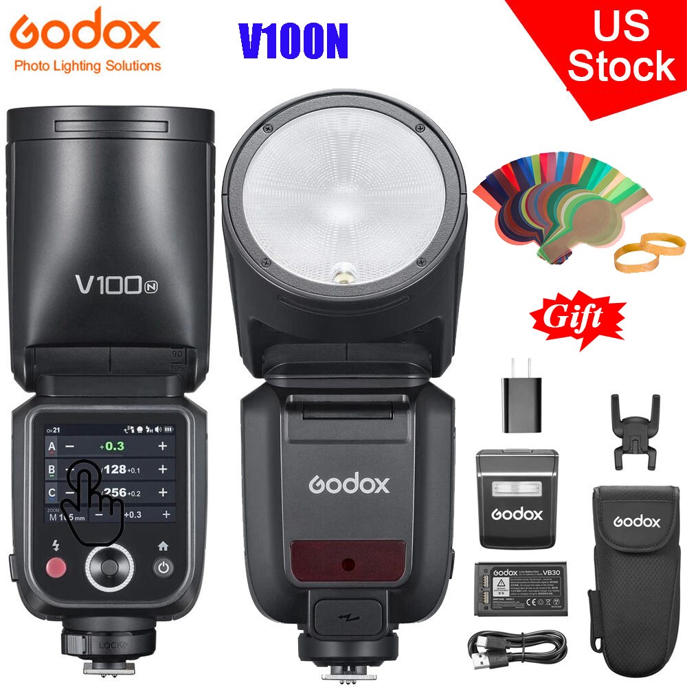 US Godox V100N V100 2.4G Wireless TTL HSS Camera Flash Light Speedlite for Nikon
