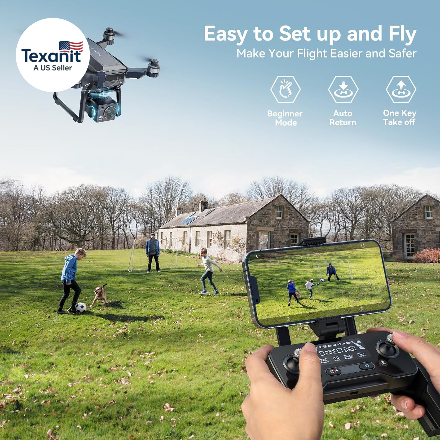 F7GB2 Pro Drones with Camera for Adults 4K UHD Aerial, 3-Axis Gimbal, 10000FT Co