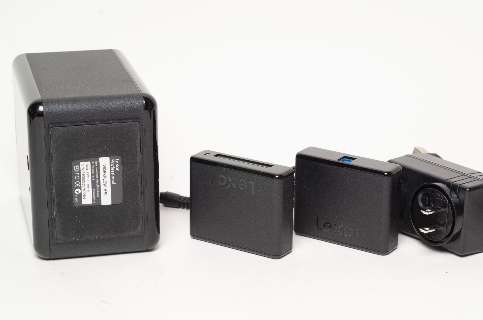 Exc Lexar Prof Workflow HR1 Hub USB 3.0 with CFR1 & SR1 Card Reader tested CF SD